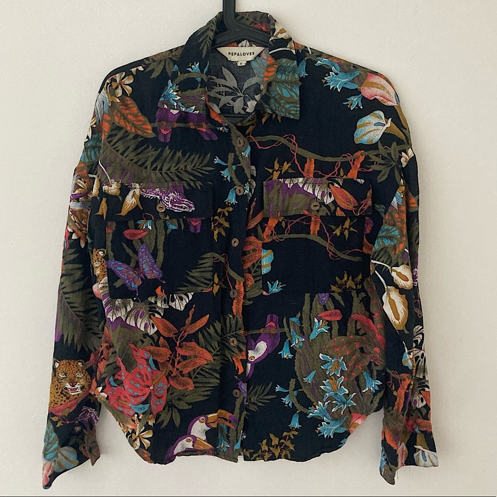 70’s print inspired blouse